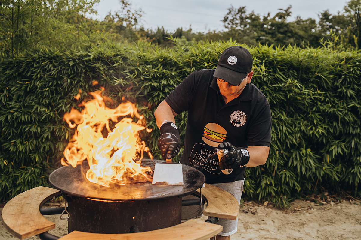 Bbq Disk Feuerplatte Einzeln Aus Gusseisen